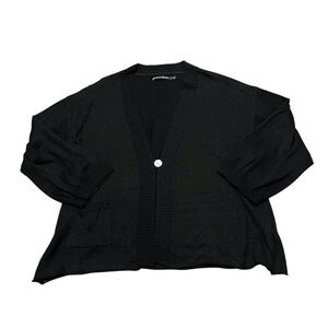 Gudrun Sjoden Black Linen Cardigan